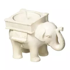 Suport pentru lumanare, model Elefantul norocos, Gonga® - Alb