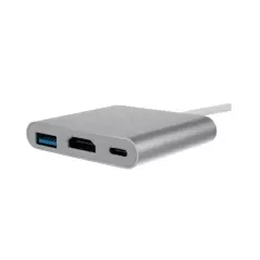 Adaptor 3 in 1, HUB USB-C HDMI, Gonga® - Argintiu