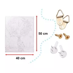 Set pictura, tablou cu numere, model Cerb, Gonga®