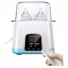 Incalzitor dublu de biberoane, sterilizator multifunctional pentru sticle bebelusi si suzete, cu display LED, Gonga®
