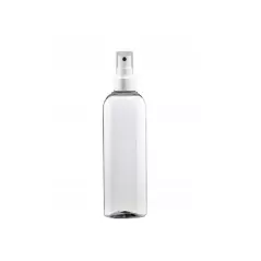 Recipient pentru lichide tip spray, forma cilindrica,200 ml,plastic, Gonga® - Transparent