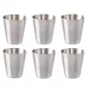 Set de 6 pahare de 30 ml, otel inoxidabil cu husa din piele ecologica, Gonga®
