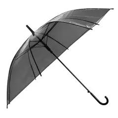 Umbrela transparenta, rezistenta la vant, Gonga® - Negru