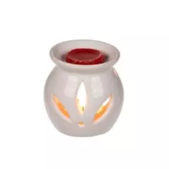 Arzator din ceramica pentru lamanari sau uleiuri esentiale, Gonga® - Alb