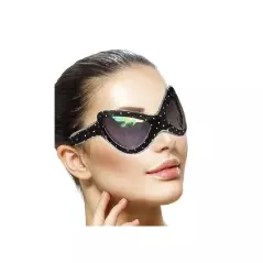 Masca pentru ochi cu gel stil ochelari retro, Gonga® - Negru