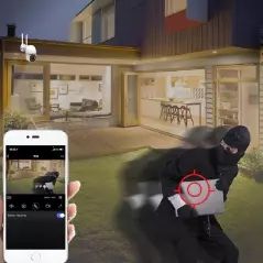 Camera supraveghere IP de exterior, rotativa, WiFi ZOOM 2MP 2MPx, Gonga®