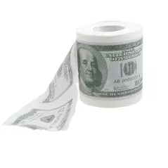 Hartie igienica cu imprimeu bancnote, Gonga® - 100 Dolari