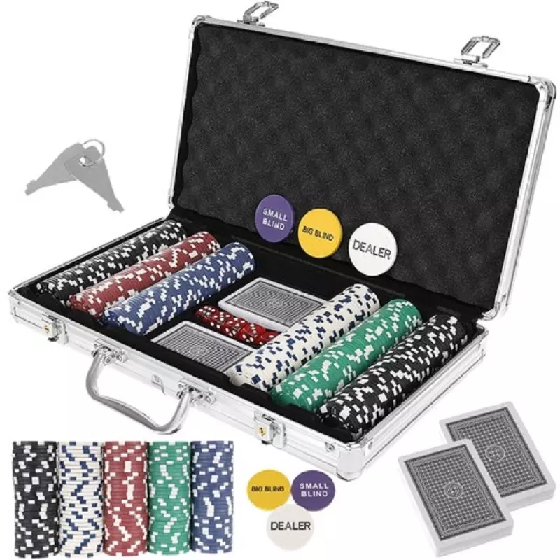Set poker, 300 jetoane, valiza depozitare de aluminiu, Gonga®