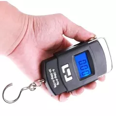 Cântar electronic de mână cu clemă pentru bagaj, 50 kg, Gonga®