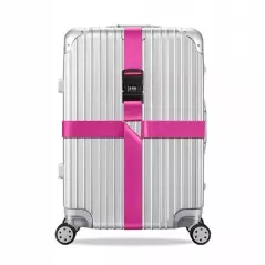 Centura de siguranta pentru bagaje, 190cm x 5cm, Gonga® - Roz