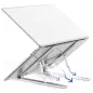 Suport pliabil pentru laptop, din aluminiu, 25x18 cm, Gonga®