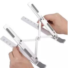 Suport pliabil pentru laptop, din aluminiu, 25x18 cm, Gonga®