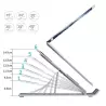 Suport pliabil pentru laptop, din aluminiu, 25x18 cm, Gonga®