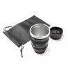 Cana in forma de obiectiv foto, antigravitatie cu interior din otel inoxidabil, protectie termica, 350 ml, Gonga®