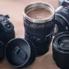Cana in forma de obiectiv foto, antigravitatie cu interior din otel inoxidabil, protectie termica, 350 ml, Gonga®