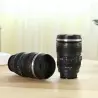 Cana in forma de obiectiv foto, antigravitatie cu interior din otel inoxidabil, protectie termica, 350 ml, Gonga®