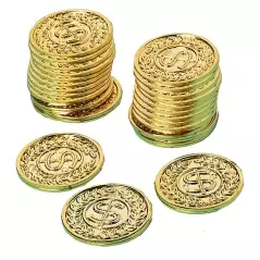 Set 144 monede de joc model dolar, din plastic, Gonga®
