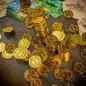 Set 144 monede de joc model dolar, din plastic, Gonga®