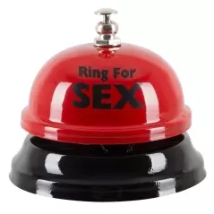 Clopotel amuzant Ring For Sex, pentru adulti, metalic, rosu,Gonga®