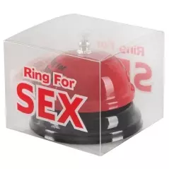 Clopotel amuzant Ring For Sex, pentru adulti, metalic, rosu, Gonga®
