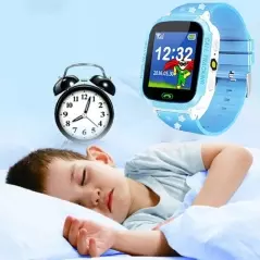 Ceas inteligent pentru copii cu lanterna si localizare, GPS, buton SOS, Gonga® - Albastru