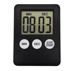 Cronometru electronic de bucatarie cu magnet, display LCD, Gonga® - Negru