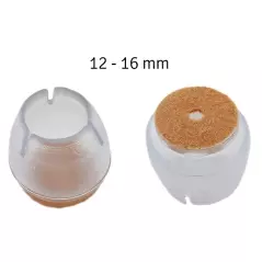 Set 16 bucati, protectie din silicon pentru picioarele scaunelor 12-16mm, Gonga®