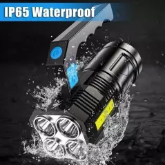 Lanterna LED reincarcabila, cu acumulatori, 15x6x6 cm, Gonga®