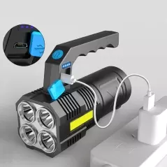 Lanterna LED reincarcabila, cu acumulatori, 15x6x6 cm, Gonga®