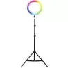 Inel RGB slefie stick diametreu 30 cm, inaltime 60-210 cm, Gonga®