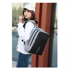 Rucsac cu cifru si port USB, impermeabil, Gonga®