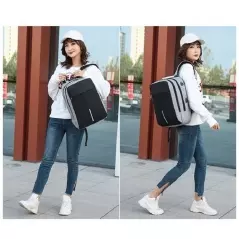 Rucsac cu cifru si port USB, impermeabil, Gonga®