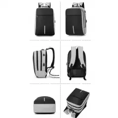 Rucsac cu cifru si port USB, impermeabil, Gonga®