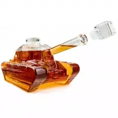 Decantor din sticla in forma de tanc, 1000 ml, Gonga® - Transparent