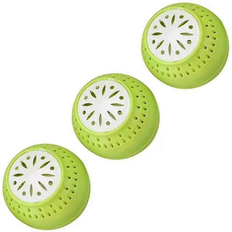 Set 3 bile odorizante pentru miros frigider, diametru de 5 cm, din plastic, Gonga®