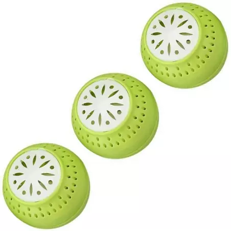 Set 3 bile odorizante pentru miros frigider, diametru de 5 cm, din plastic, Gonga®