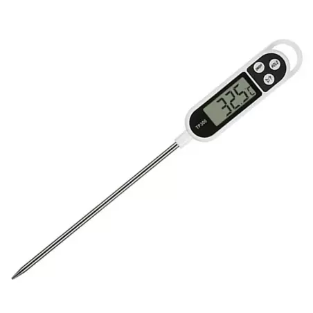 Termometru digital alimentar de insertie cu tija, 3 butoane si oprire automata, interval masurare -50° C - +300° C, Gonga®