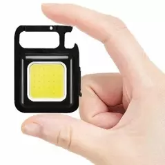 Lanterna LED tip breloc, cu carabina si desfacator sticle, lumina COB x36, putere de 6 W, Gonga®