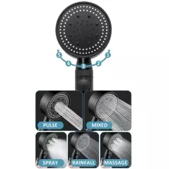 Cap de dus cu 5 functii si buton oprire, presiune mare, economisire apa, Gonga®
