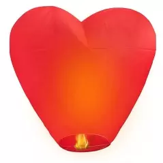Lampion din hartie in forma de inima, 35x35 cm, Gonga®