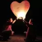 Lampion din hartie in forma de inima, 35x35 cm, Gonga®
