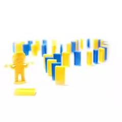 Joc domino cu locomotiva, joc de sunete si lumini, 80 de piese, Gonga®