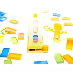 Joc domino cu locomotiva, joc de sunete si lumini, 80 de piese, Gonga®
