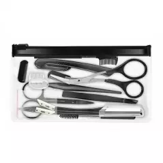 Set de 11 instrumente profesionale pentru stilizarea sprancenelor si a genelor, Gonga®