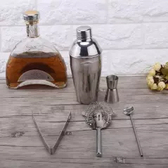 Set pentru cocktail si bauturi, inox, 6 piese, Gonga®