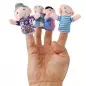 Set 6 marionete din plus pentru degete, membrii familiei, Gonga®