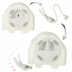 Lampa de veghe pentru copii, model catel din silicon, lumina calda si multicolora, Gonga®