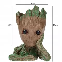 Ghiveci de flori din plastic, model Groot, 14x8 cm, Gonga®