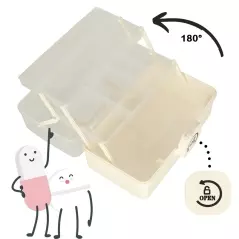 Cutie organizator pentru medicamente, trei niveluri si maner de transport, 29x16x15 cm, Gonga®