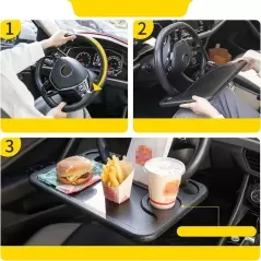 Organizator tip masa auto ,practica pentru volan, 2 in 1, din plastic, Gonga®